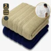 S81ee2b8b2d914d4380e0740cb939c3adJ.webp 2‑Piece Egyptian Cotton Bath Towel Set – Super Absorbent Quick‑Dry Terry Towels (White & Blue)