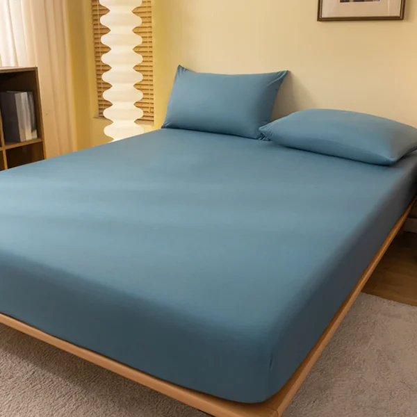 Solid Color Matte Bed Sheet Single Piece Bedding