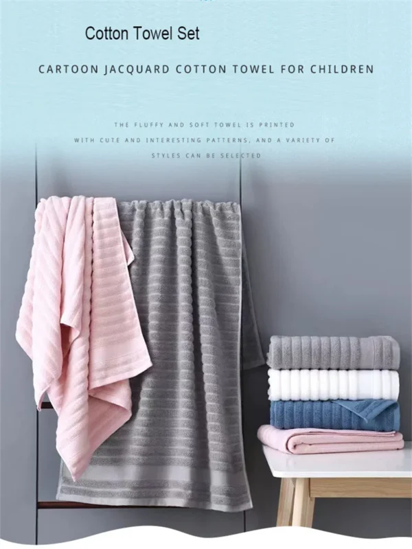 S84322dddf7c641599eb59e55da63be2fa-1.webp Pure Cotton Terry 3‑Piece Thick Soft Bathroom Towel Set