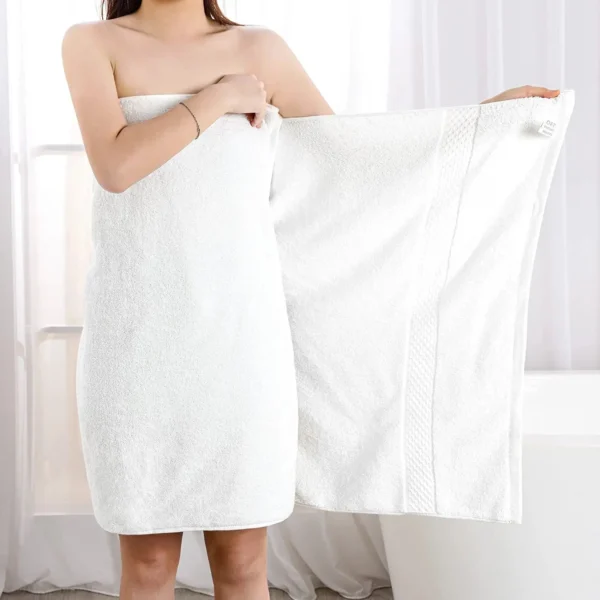 S849c4e4ed6a44131b6875394c749869cK.webp Soft 100% Cotton Bath Towel Set – Super Absorbent 3‑Pack