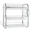 Multi-functional 3-Tier Dish Rack Kitchen Supplies Storage Rack Draining Rack