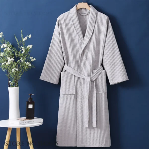 Women’s Cotton Waffle Robe – Home Sleepwear Loungewear