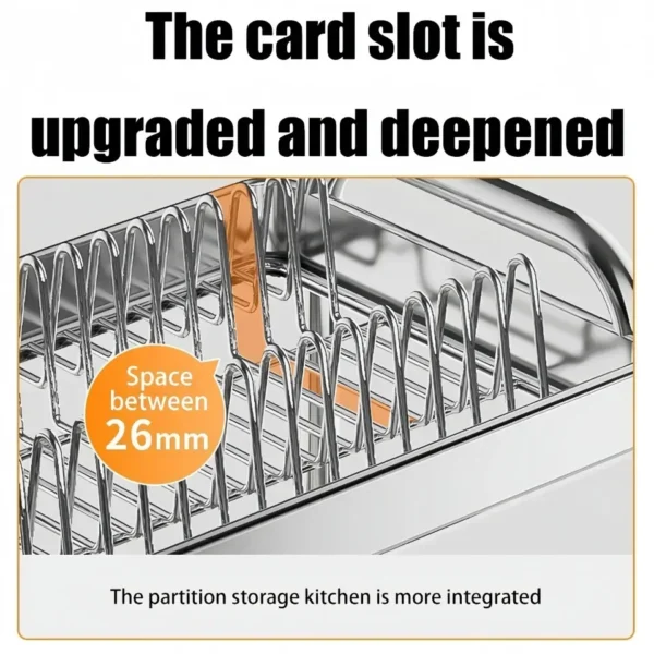 S86869a02f1ea4ee7b80d86a56d5af336n-3.webp Stainless Steel Multifunctional Dish Drying Rack Organizer