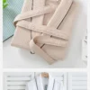 100% Cotton Couple Robe Waffle Bathrobe Gown Kimono Yukata Home Clothes Casual Women Sleepwar Nightwear Spring Summer Loungewear