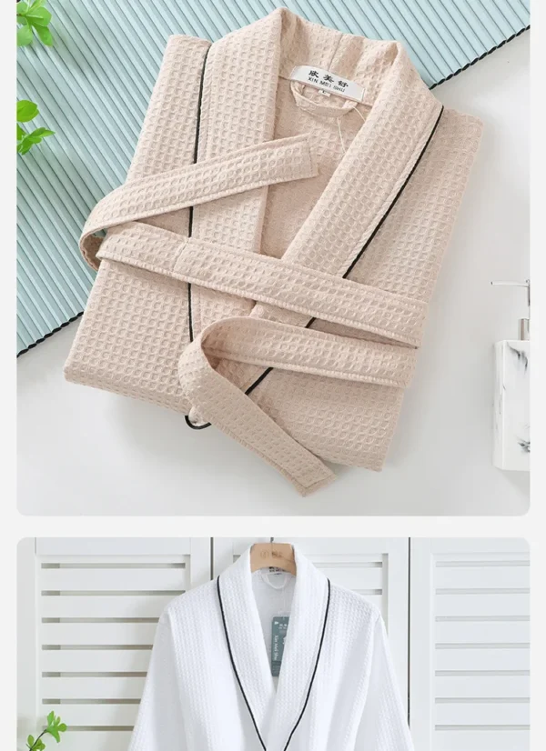 Women’s Cotton Waffle Robe – Home Sleepwear Loungewear