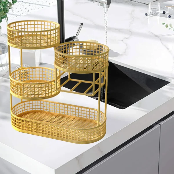 S88fff8b1ea3749eeb51fd2aed7f21a30X-1.webp Fruit Basket Bowl Fruit and Vegetable Storage Basket for Kitchen Counter Removable Bread Snack Product Storage Rack