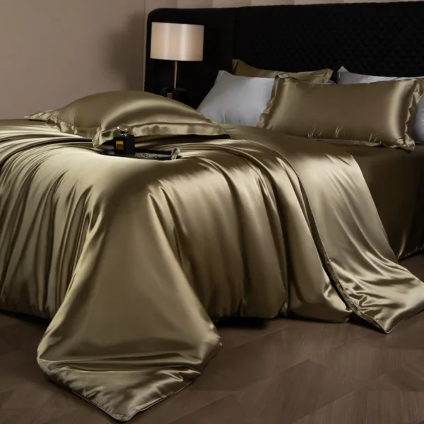 Luxury Bedding Set with Silk & Rayon Sheets