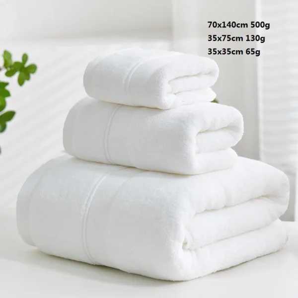 S8b891dd2355741b38fa78ca5526b839dD-2.webp Pure Cotton Terry 3‑Piece Thick Soft Bathroom Towel Set