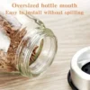 1set Spice Jar Set Rack Glass Organizer Rotating Glass Seasoning Sugar Pepper Bottles Salt Shakers Holder Kitchen Storage Rack