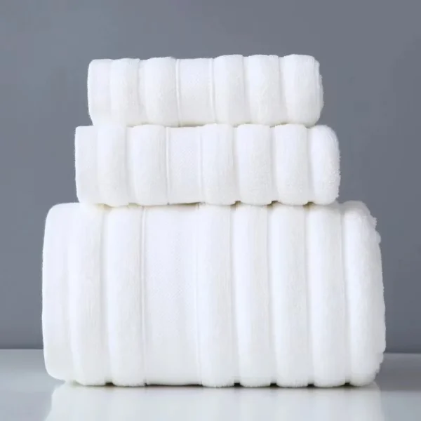 S8ecfc9e88c5a4e47a215d4c31b3261d2F-1.webp Pure Cotton Terry 3‑Piece Thick Soft Bathroom Towel Set