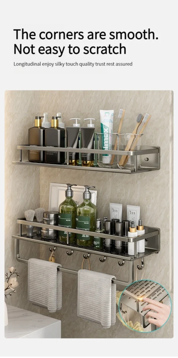 S8f9dcfc3e6bd4e7ea4348284f20c98bcR-1.webp Bathroom Shelf – Space Aluminum Wall‑Mounted Single Tier Rack
