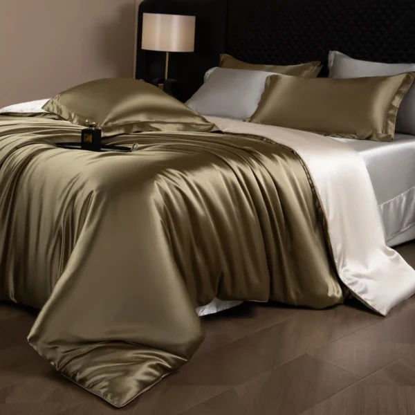 Luxury Bedding Set with Silk & Rayon Sheets