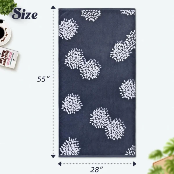 S96fe59ea3237419099c6dc8914c45663t.webp Set of 3 Hydrangea Floral Jacquard Cotton Towels