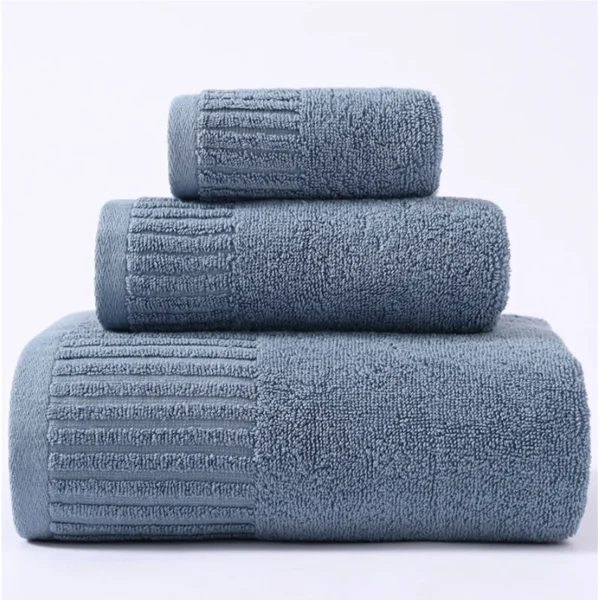 100% Cotton 3‑Piece Towel Set – Soft & Absorbent