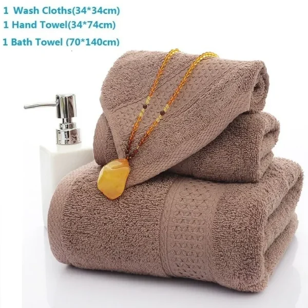 S9bb706f2e99648a59c746449bc25946aA.webp Soft 100% Cotton Bath Towel Set – Super Absorbent 3‑Pack