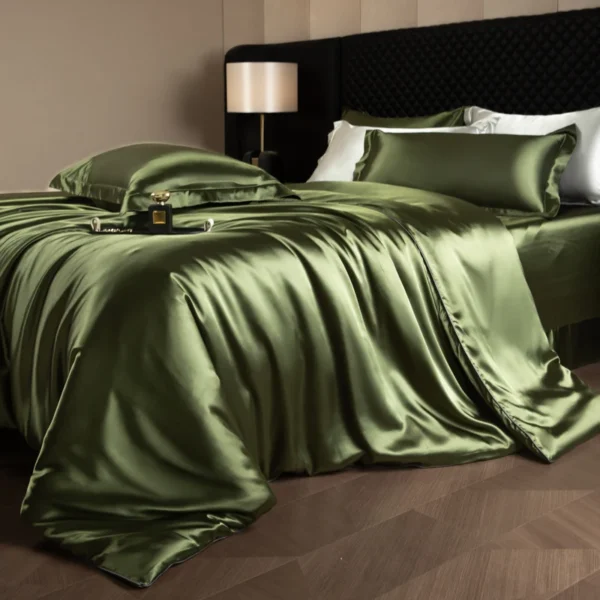 Luxury Bedding Set with Silk & Rayon Sheets