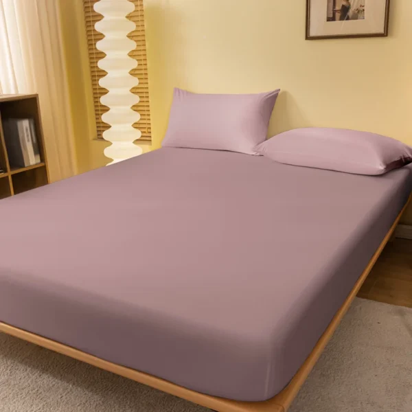 Solid Color Matte Bed Sheet Single Piece Bedding