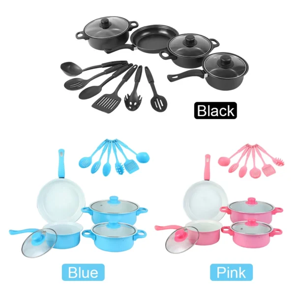 12Pcs Non Stick Cookware Set Milk Pot Maifan Stone Frying Pan with Lid Cooking Pot Set for All Types of Cooker