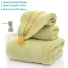 Sa2d06e2a5b7249fba9e75921256002fcw.webp Soft 100% Cotton Bath Towel Set – Super Absorbent 3‑Pack