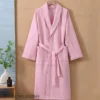 100% Cotton Couple Robe Waffle Bathrobe Gown Kimono Yukata Home Clothes Casual Women Sleepwar Nightwear Spring Summer Loungewear