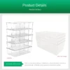 Refrigerator Organizer Bin Clear Plastic Food Storage Organizer Fridge Storage Box with Divider Freezer Pantry Kitchen Organizer