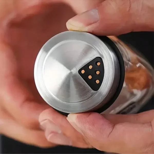 1set Spice Jar Set Rack Glass Organizer Rotating Glass Seasoning Sugar Pepper Bottles Salt Shakers Holder Kitchen Storage Rack