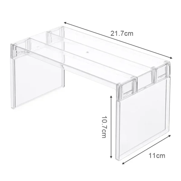 Transparent Layered Fridge Storage Rack – Space‑Saving Organizer Shelf