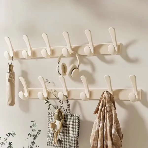 Sb71d23b3d10647f4bf7c0b04c854c6b05-1.webp Wall Coat Rack – Metal Base Bathroom Clothes Hanger with 6 Hooks