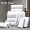 Pure Cotton White Square Towels Soft Absorbent Quick Dry