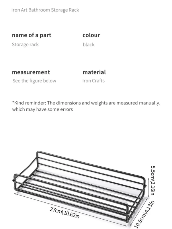 Wall‑Mounted Corner Storage Rack – Punch‑Free Single Shelf