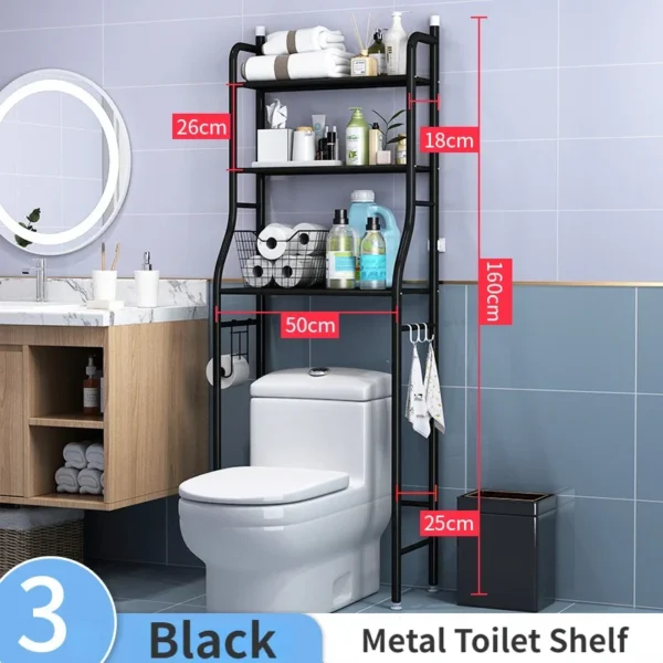 Bathroom Storage Rack – Punch‑Free Floor & Wall Organizer