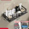 Wall‑Mounted Aluminum Bathroom Rack – Lacquered Single‑Tier Shelf