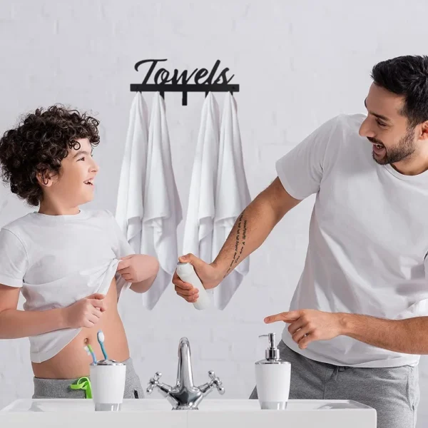 Sc2680ce2ac2849179a283871d458a3cd2-1.webp Bathroom Towel Rack for Wall Mount – Towel Holder Hooks - Bathroom Decor Living Room/Home Decoration