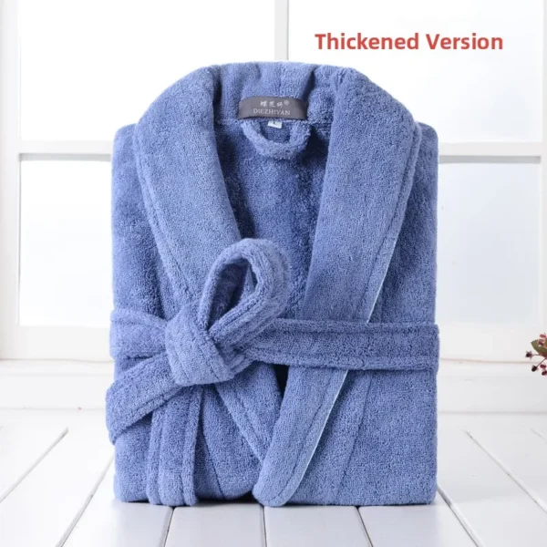 Pure Cotton Hotel Bath Robe – Unisex Kimono Towel Robe for Adults