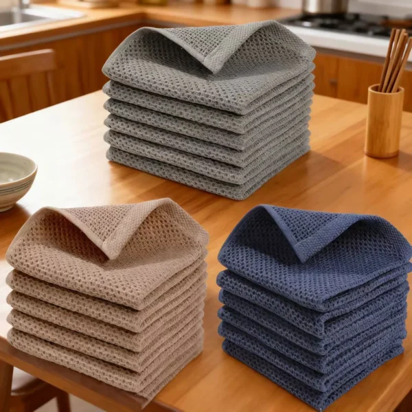 Cotton Honeycomb Square Towels – Soft, Absorbent & Breathable