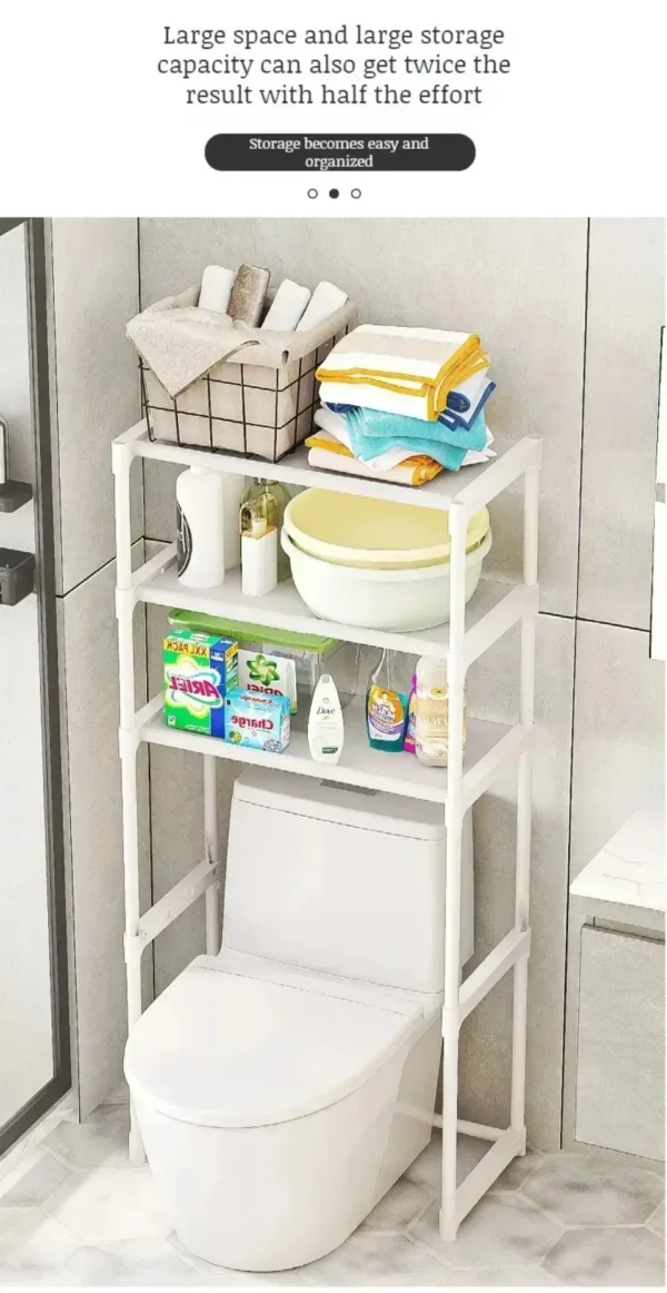 Sc7a2e26132d24709b581a1c43f7e2041K.webp Adjustable Bathroom Storage Rack – Movable Over‑Toilet Plastic Shelf