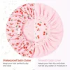 Sc82c087301a74062b2c89c533610eabay.webp Women’s Adjustable Terry‑Lined Shower Cap – Triple‑Layer Waterproof Reusable Hair Bonnet