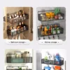 Non‑Perforated Wall‑Mounted Bathroom Storage Rack – Single Tier SUS304