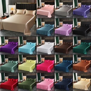 Luxury Mulberry Silk Bed Sheet – Soft Silky Flat Sheet