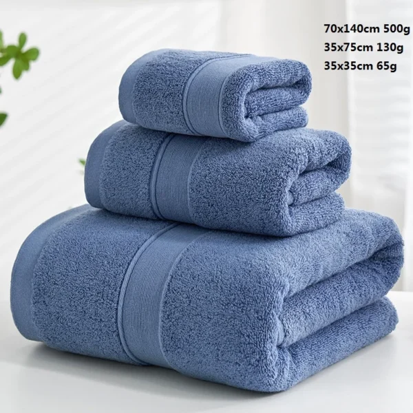 Scb2c7c018360499691f714619cf15cc1D-2.webp Pure Cotton Terry 3‑Piece Thick Soft Bathroom Towel Set