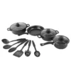 12Pcs Non Stick Cookware Set Milk Pot Maifan Stone Frying Pan with Lid Cooking Pot Set for All Types of Cooker