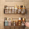 Bathroom Storage Rack – Non‑Perforated Wall‑Mounted Shelf
