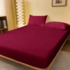Solid Color Matte Bed Sheet Single Piece Bedding