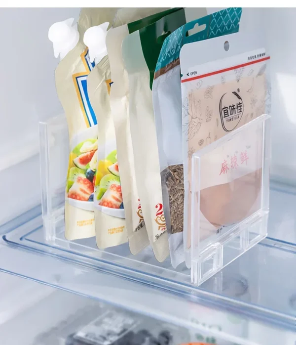 Transparent Layered Fridge Storage Rack – Space‑Saving Organizer Shelf