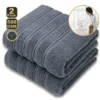 White Blue 2pcs Home Bath Towels 100% Egyptian Cotton Towel Couple Set Super Absorbent Terry Clothes Quick Drying Shower Towels
