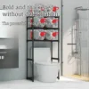 Sd85225246de54e039d296586f9136ecd8.webp Adjustable Bathroom Storage Rack – Movable Over‑Toilet Plastic Shelf