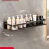 Wall‑Mounted Aluminum Bathroom Rack – Lacquered Single‑Tier Shelf