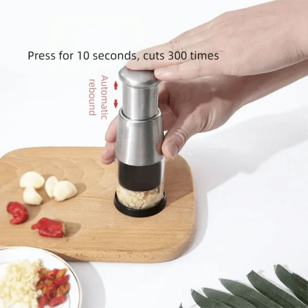 Stainless Steel Multifunctional Handheld Garlic Chopper