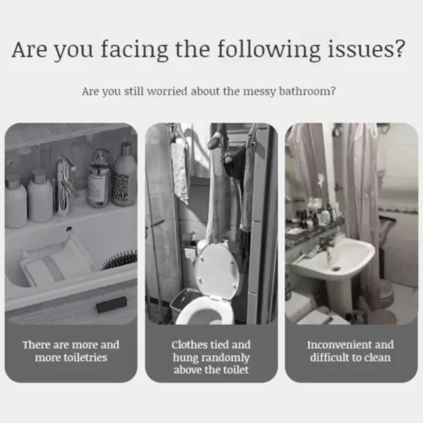 Sdd27f15ad47a49c781adf255d57fc177c.webp Adjustable Bathroom Storage Rack – Movable Over‑Toilet Plastic Shelf