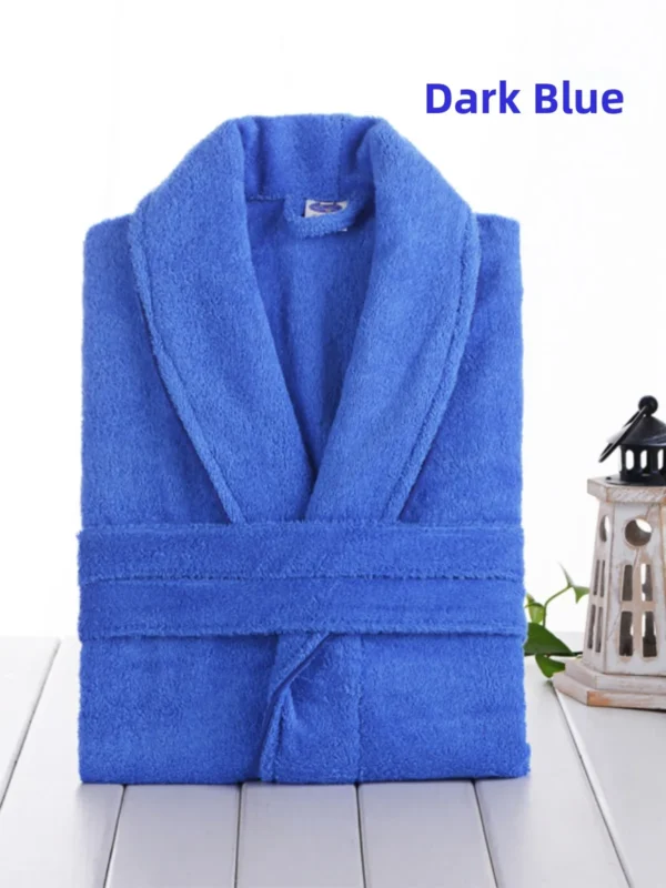 Pure Cotton Hotel Bath Robe – Unisex Kimono Towel Robe for Adults